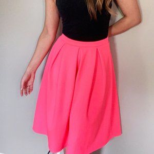Bright Pink a-line skirt, small